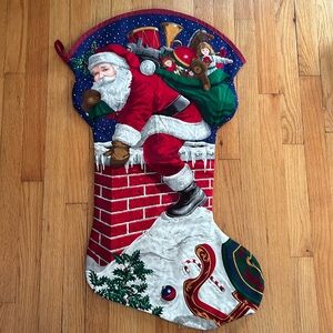 Handcrafted quilted giant stocking